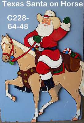 c228Texas Santa on Horse